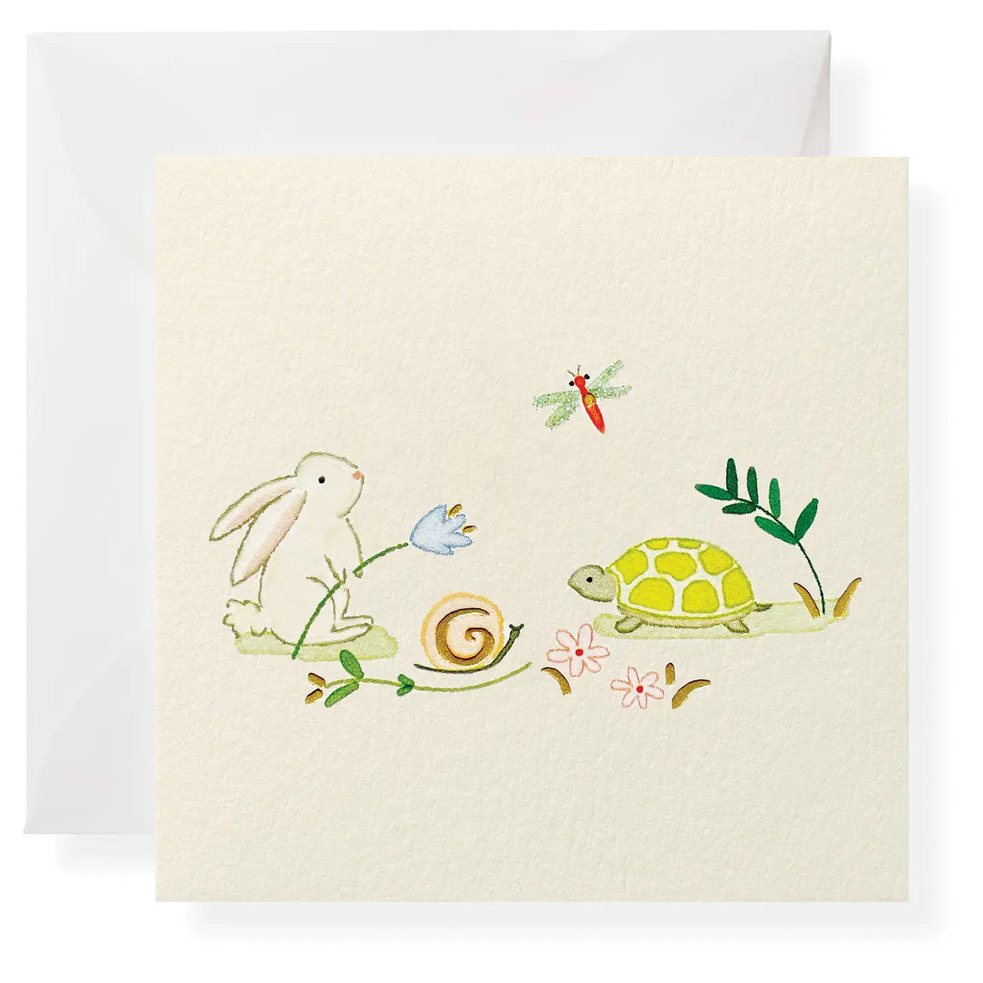 GREETING MINI CARD "TURTLE AND HARE"
