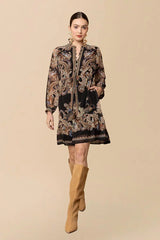 DRESS LONG SLEEVE SHORT BLACK