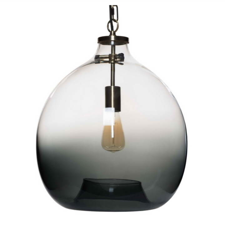 PENDANT HAND BLOWN GREY #46004