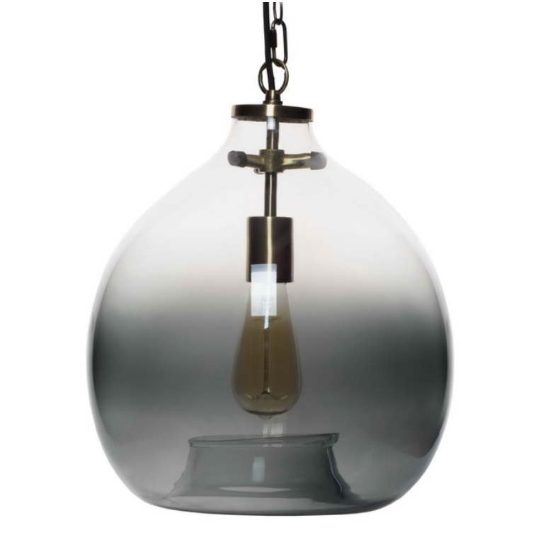 PENDANT HAND BLOWN GREY SMALL #46005