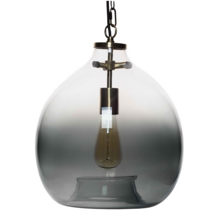 PENDANT HAND BLOWN GREY SMALL #46005