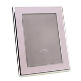FRAME PALE PINK ENAMEL & SILVER CURVED