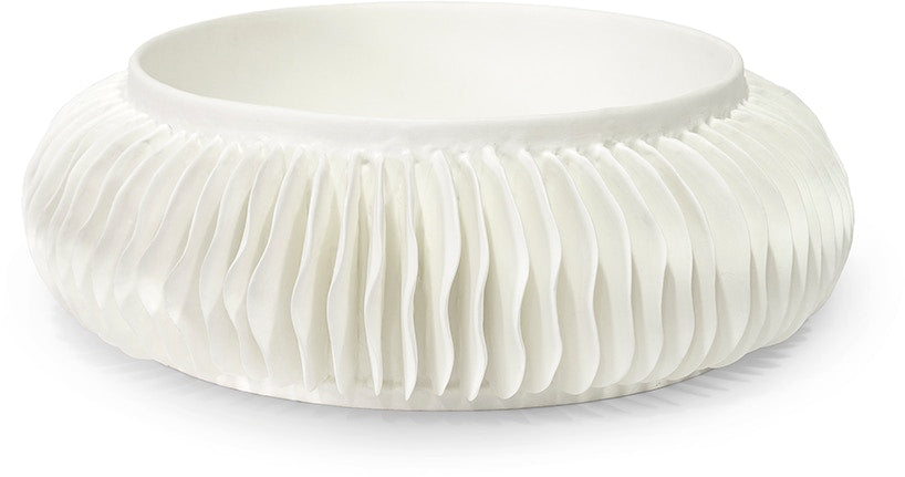 BOWL WHITE TEXTURED BONE CHINA