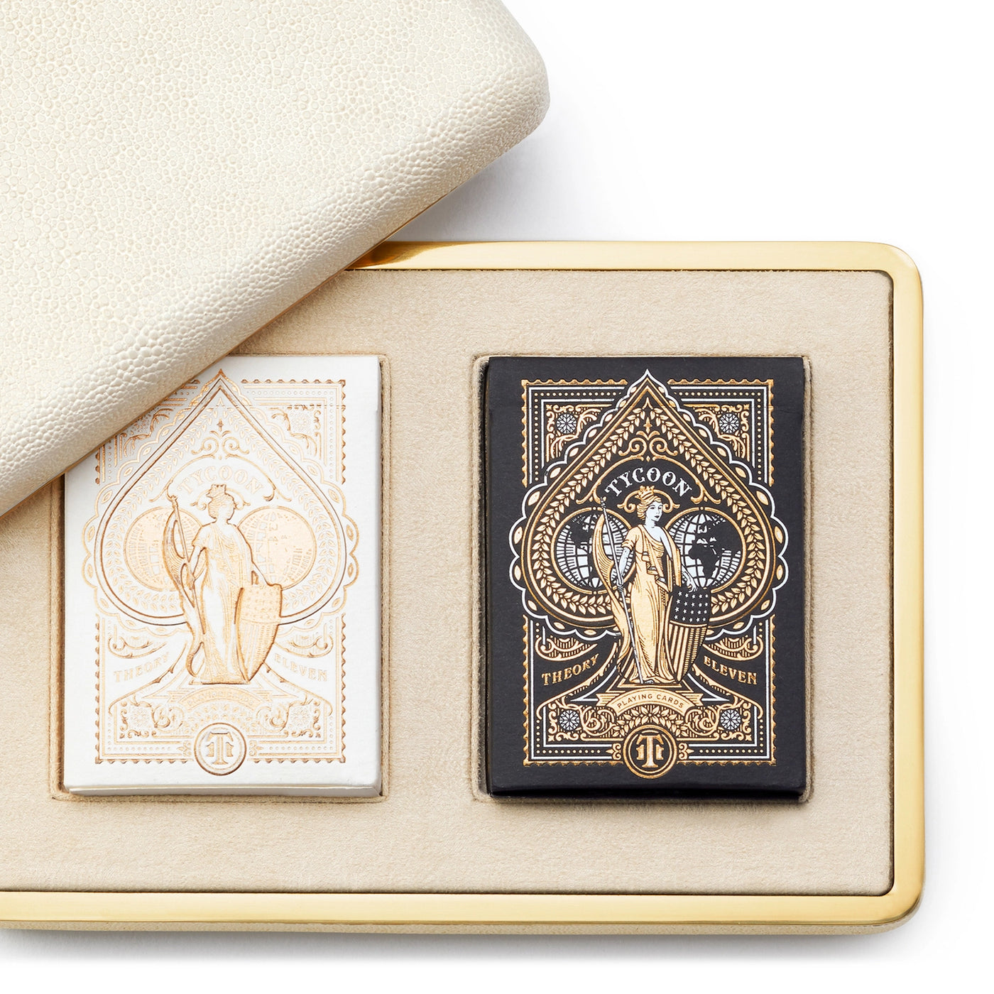 CARD SET SHAGREEN CREAM #47417