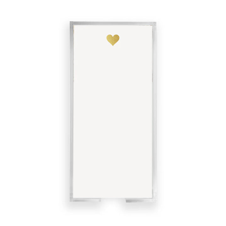 NOTEPAD BUCK GOLD FOIL HEART