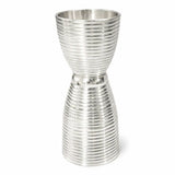 DOUBLE MEASURE FULLY RIBBED SILVER PLATED
