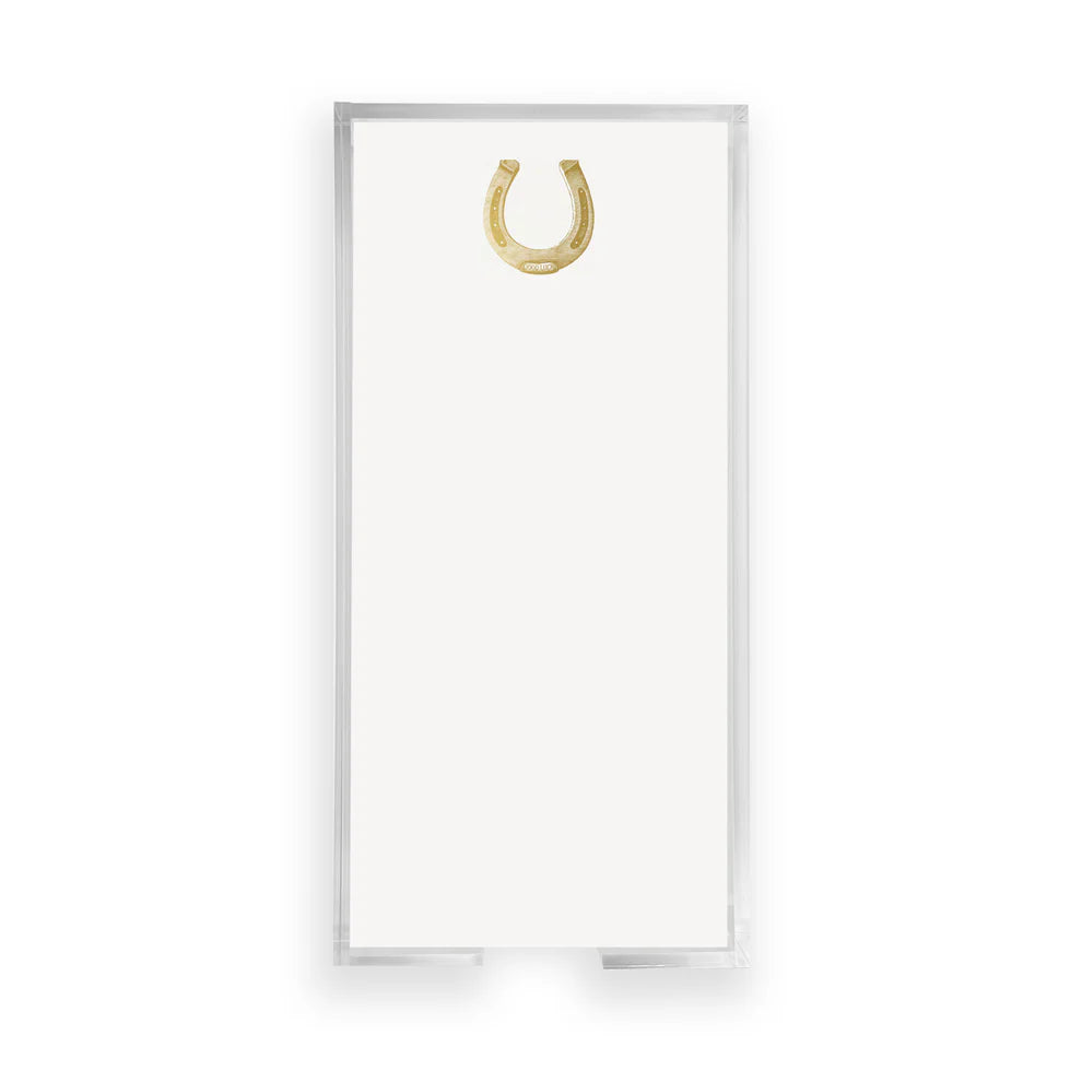 NOTEPAD BUCK GOLD FOIL HORSESHOE