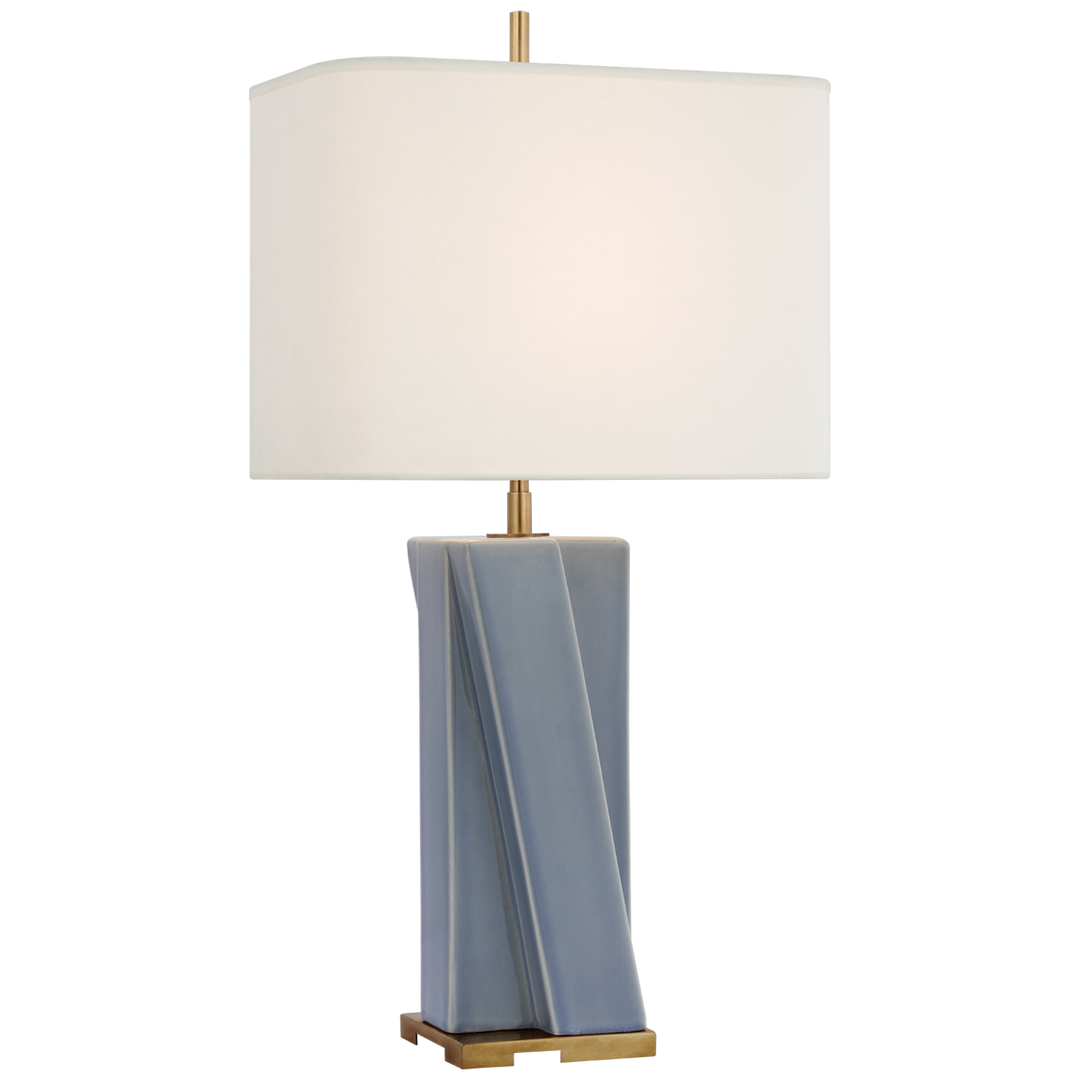 TABLE LAMP NIKI BLUE CRACKLE MED #49056