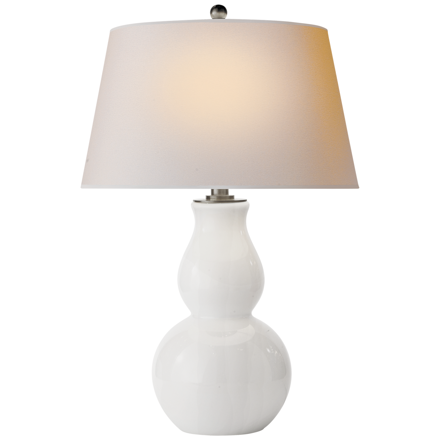 TABLE LAMP OPEN BOTTOM WHITE GLASS