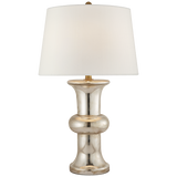 TABLE LAMP BULL NOSE MERCURY GLASS (NRD)