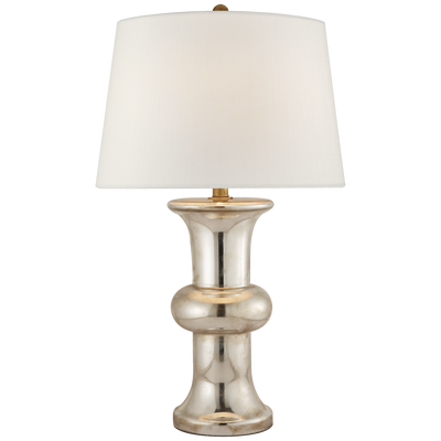 TABLE LAMP BULL NOSE CYLINDER MERCURY GLASS