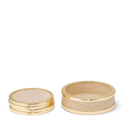 COASTERS CLASSIC CROC LEATHER S/4