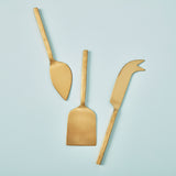 CHEESE SET/3 FORGED GOLD