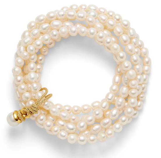 BRACELET STRETCY WHITE FRESHWATER PEARL
