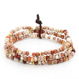 BRACELET IVORY JASPER AND GOLD