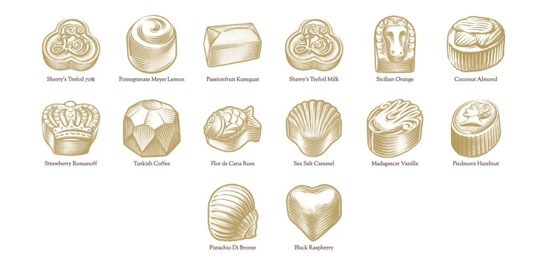 TINS CHOCOLATE 12-PIECE VREELAND RED #76604