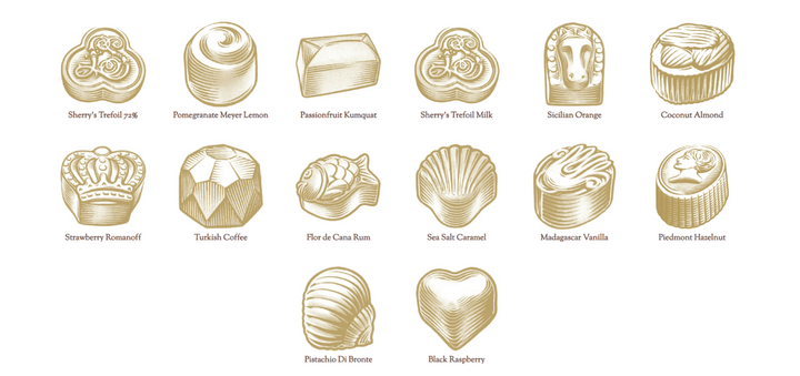 TINS CHOCOLATE 12-PIECE VREELAND RED #76604