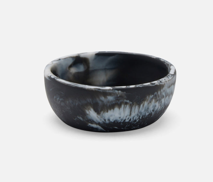 BOWL BLACK SWIRL RESIN
