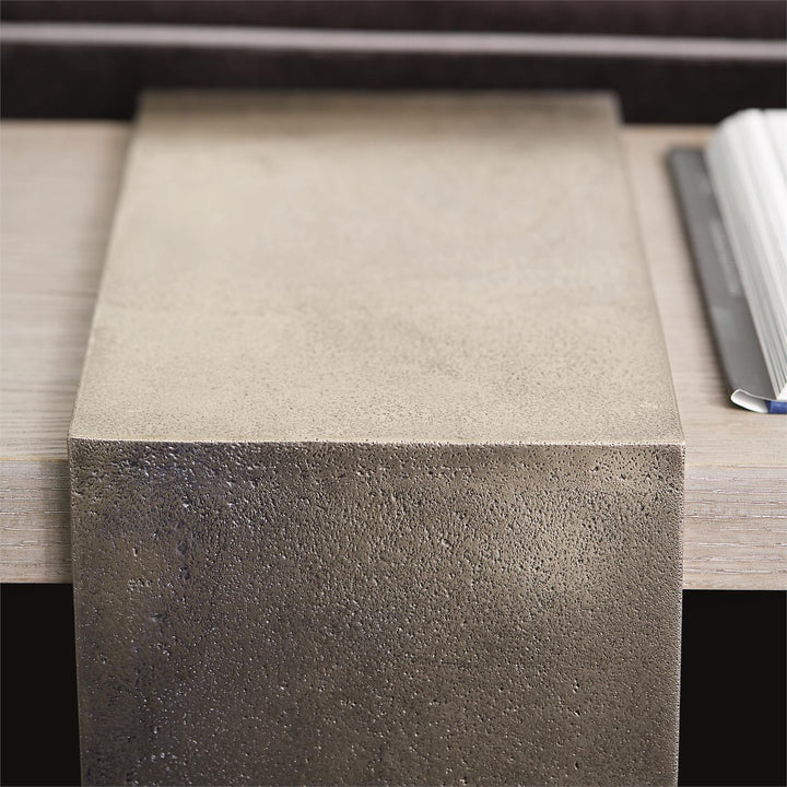 CONSOLE OAK WITH METAL BAND #73110