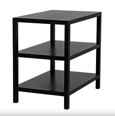 SIDE TABLE 2 SHELF BLACK