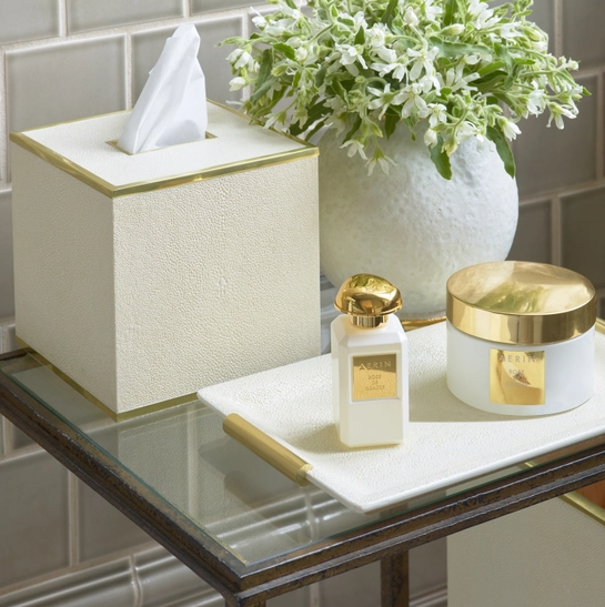 AERIN TISSUE BOX CLASSIC SHAGREEN (Available in 2 Colors)