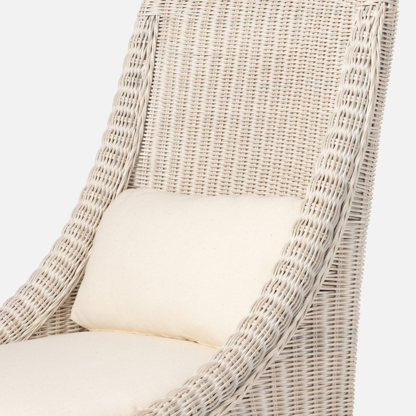 CHAIR DINING WHITE WICKER