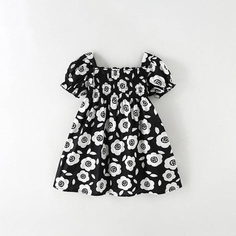 DRESS SQUARE NECK SHORT SLEEVE