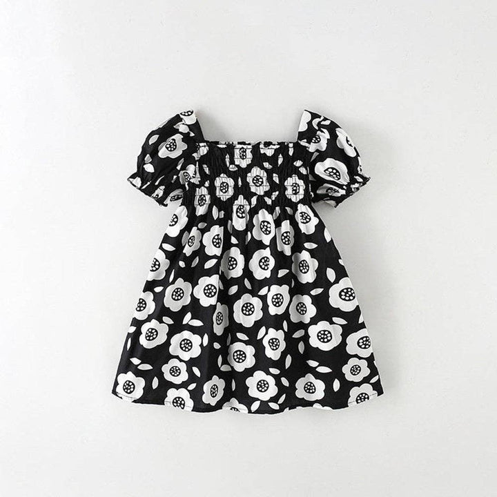 DRESS SQUARE NECK SHORT SLEEVE