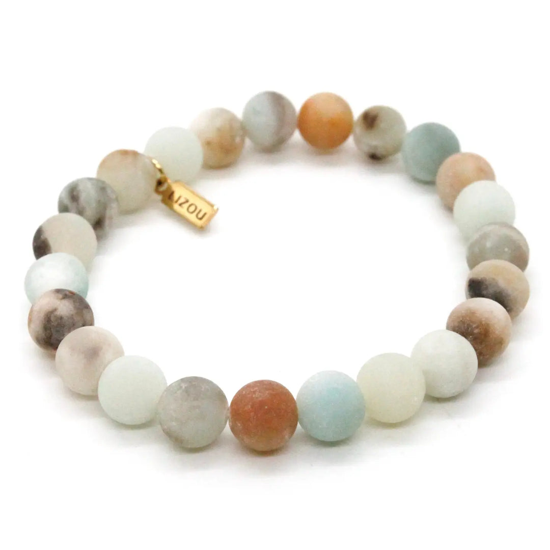 BRACELET MATTE AMAZONITE 8MM