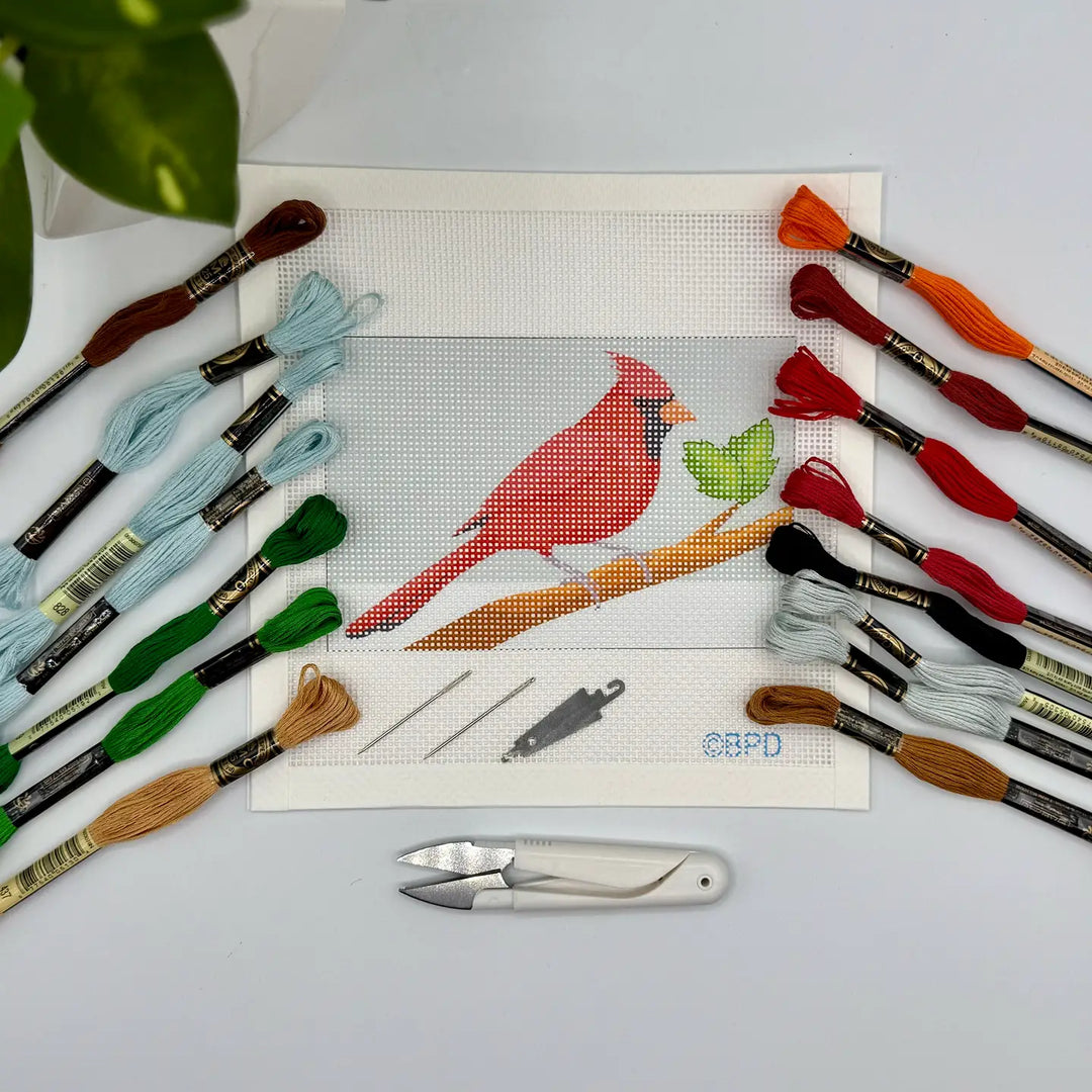 NEEDLEPOINT KIT "CARDINAL"