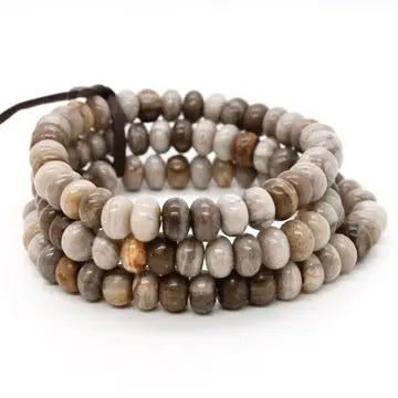 BRACELET SILVER LEAF JASPER