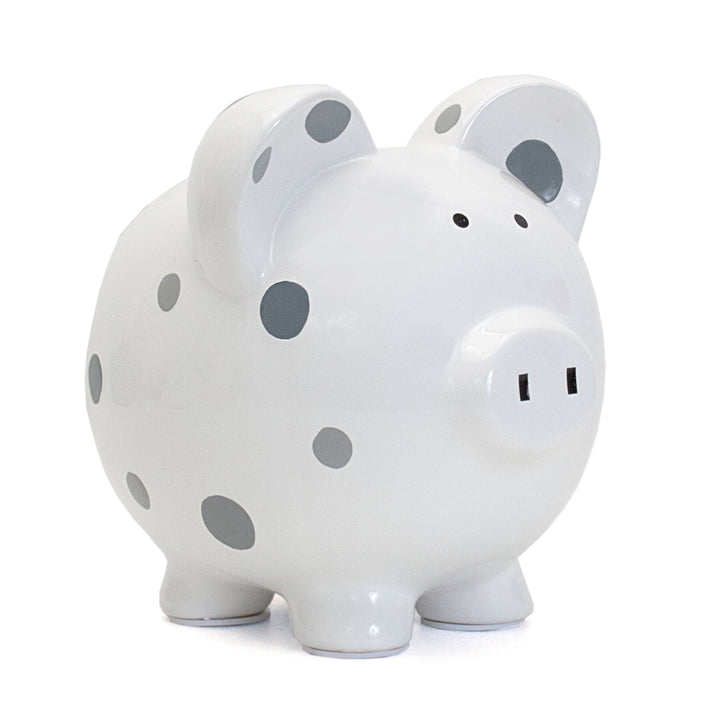 BANK PIGGY MULTI DOT GRAY