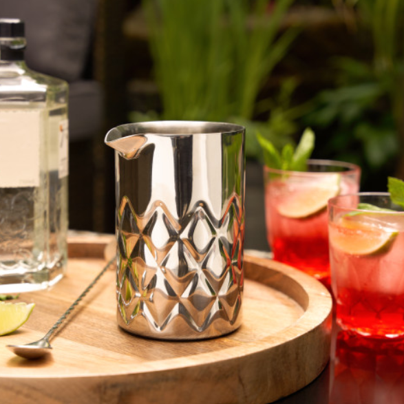 GLASS POLISHED STAINLESS STEEL DOUBLE WALLED