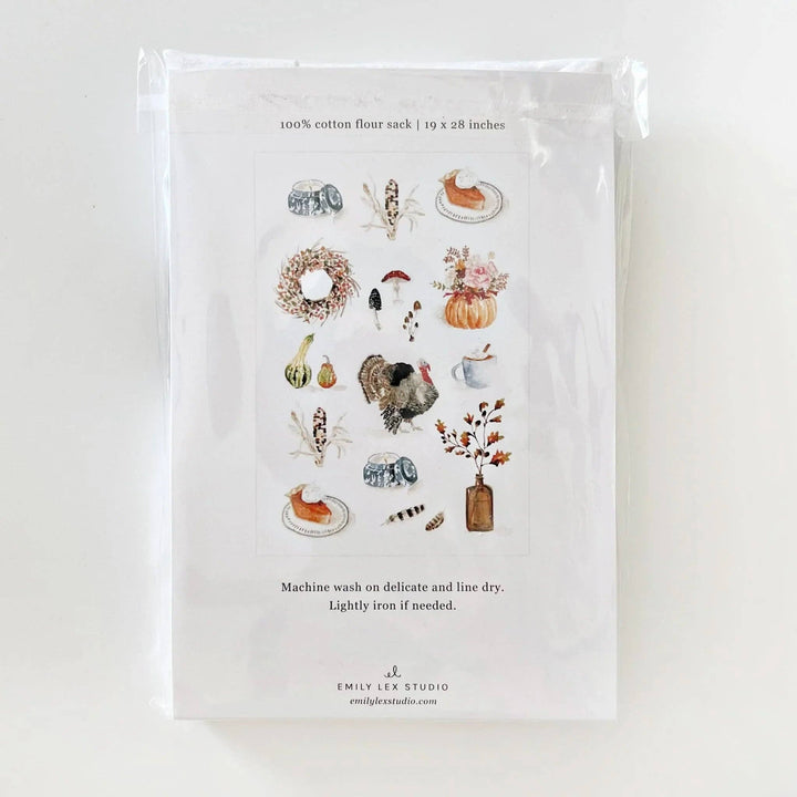 TEA TOWEL THANKSGIVING COTTON FLOUR SACK
