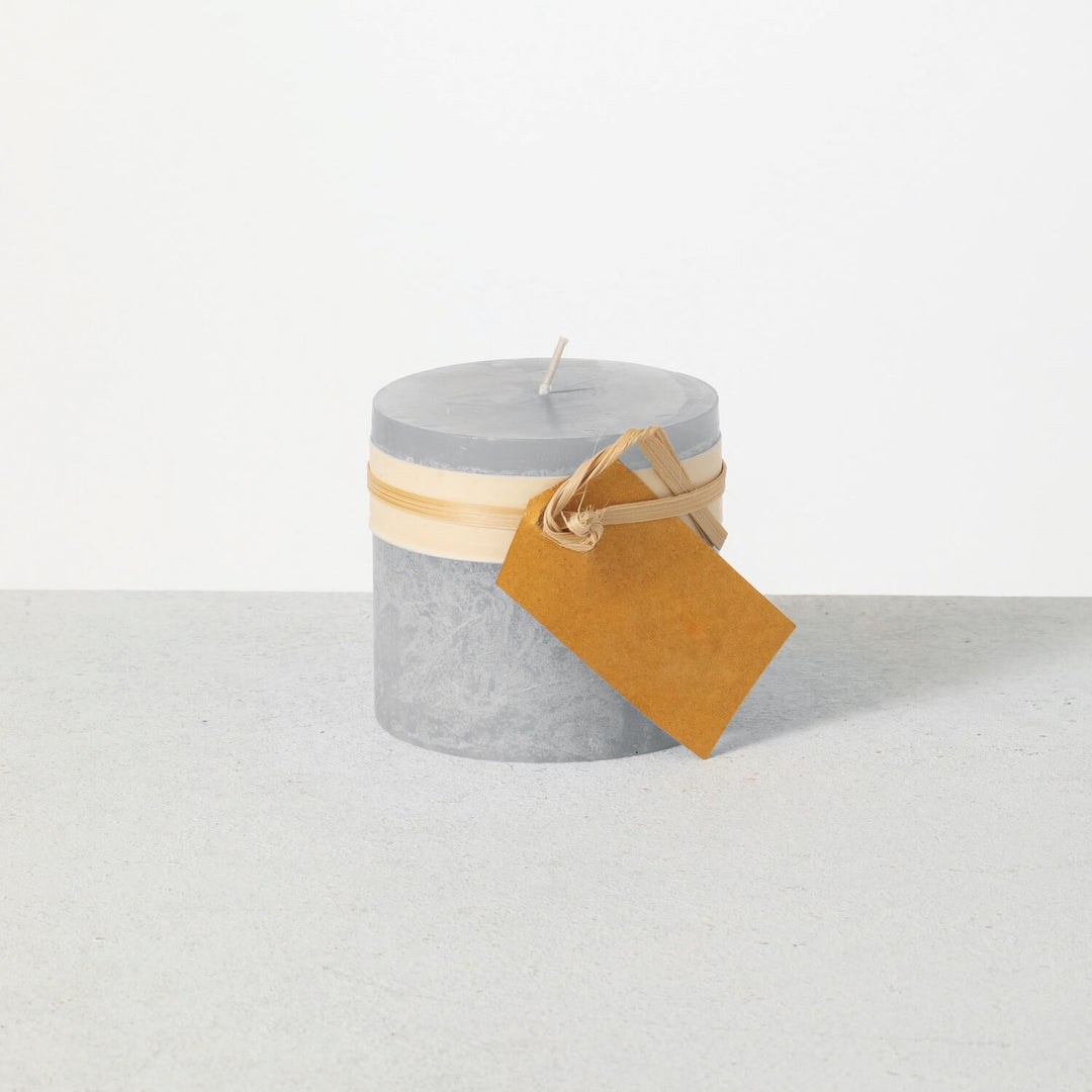 CANDLE PILLAR DOVE GRAY