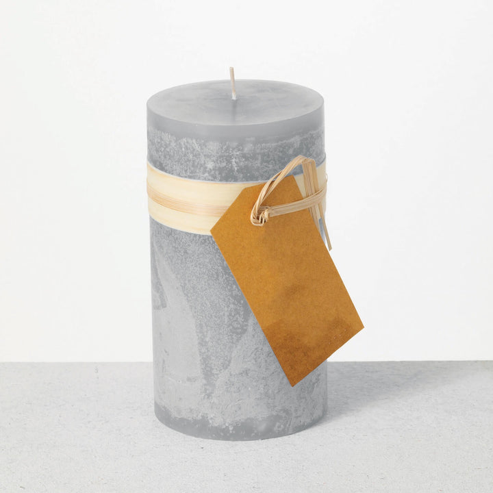 CANDLE PILLAR DOVE GRAY