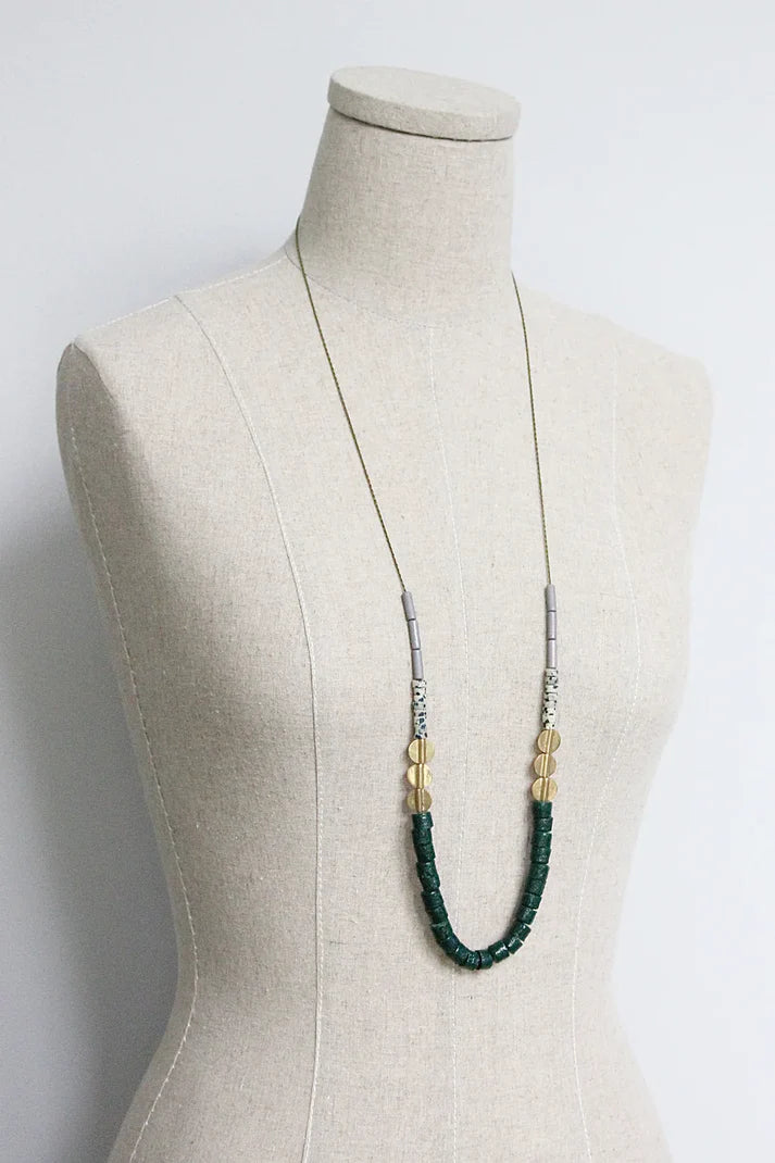 NECKLACE GLASS & JASPER