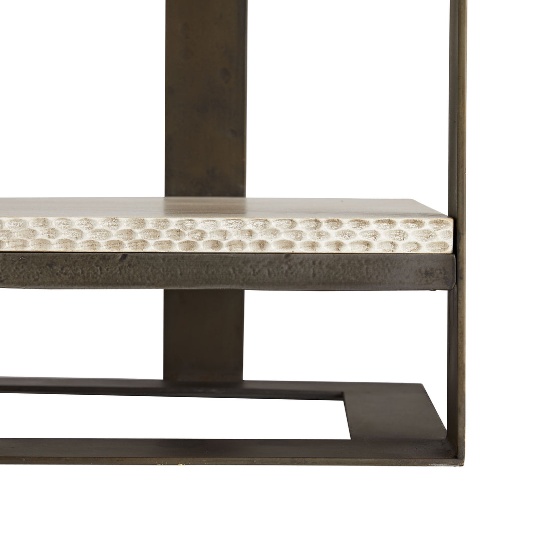 BOOKSHELF BLACKENED IRON #51172