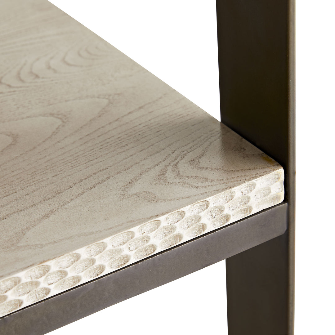 BOOKSHELF BLACKENED IRON #51172