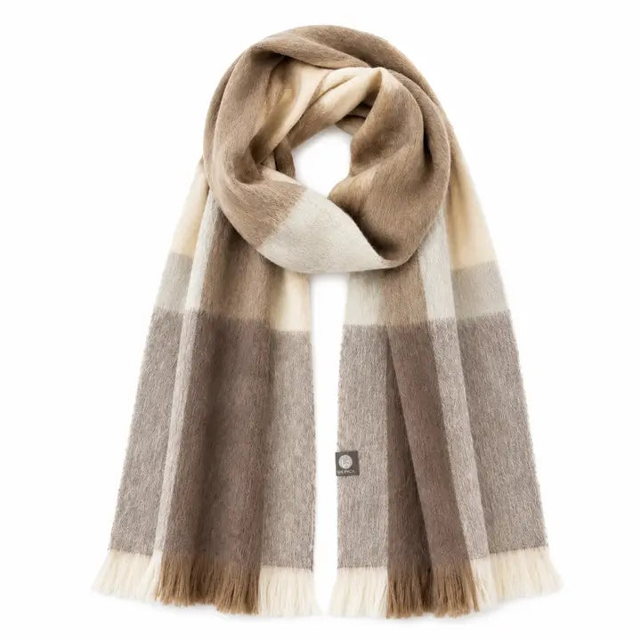 SCARF ALPACA PLAID SALT FLAT