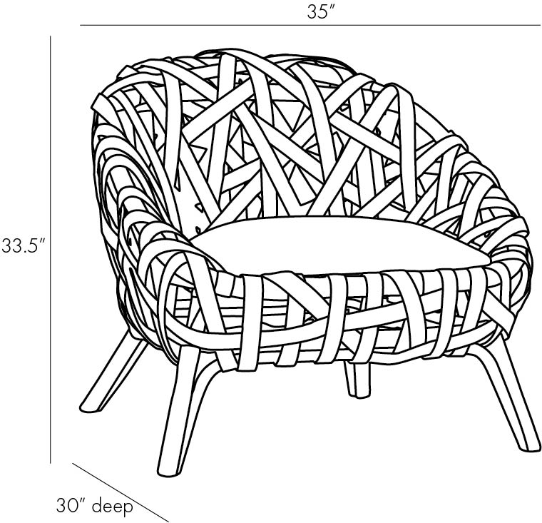 CHAIR RATTAN PALM GREY #51250