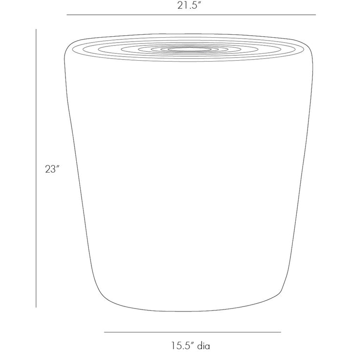 SIDE TABLE DRUM ANTIQUE BRONZE #51251