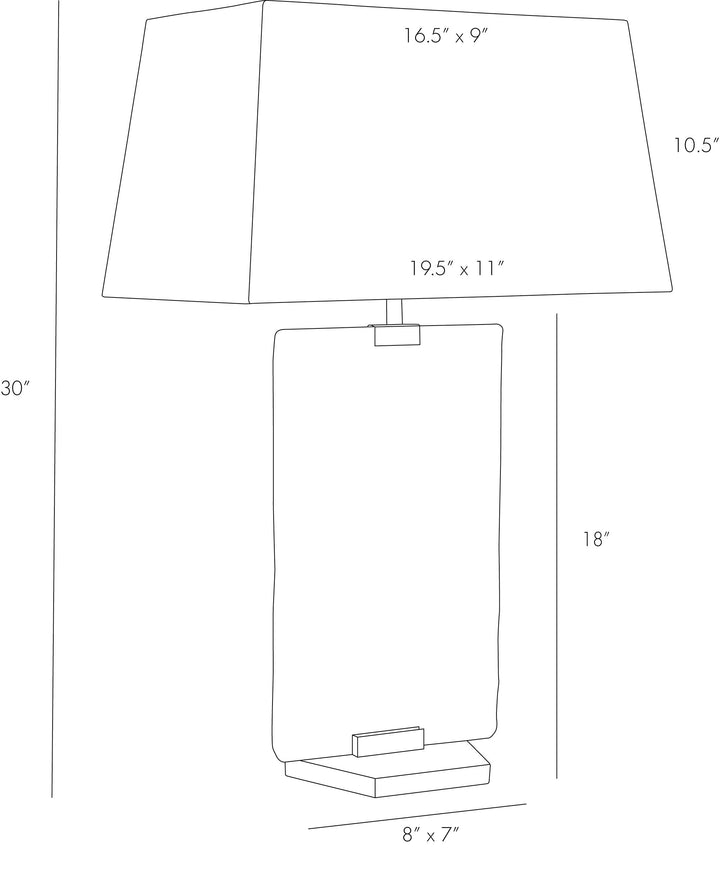 TABLE LAMP OPAL SWIRLS WITH HERITAGE STAINLESS #51258