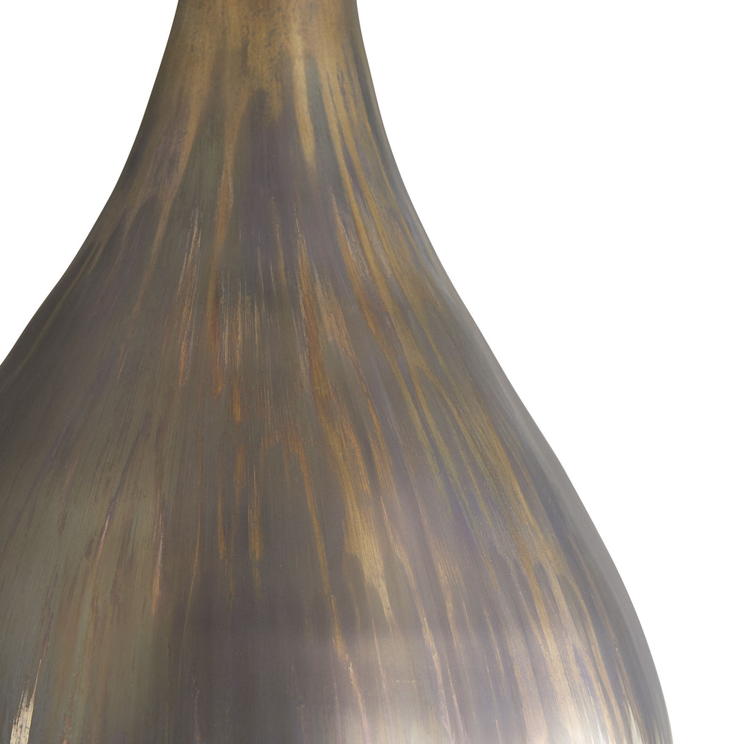 TABLE LAMP MERCURY GLASS BRONZE BUBBLE SHAPE #51259