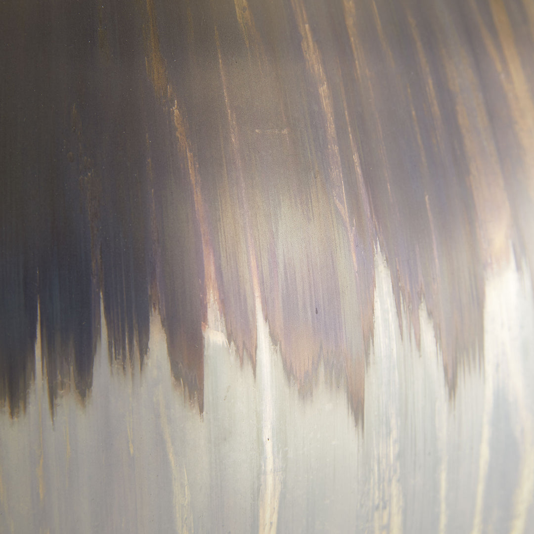 TABLE LAMP MERCURY GLASS BRONZE BUBBLE SHAPE #51259