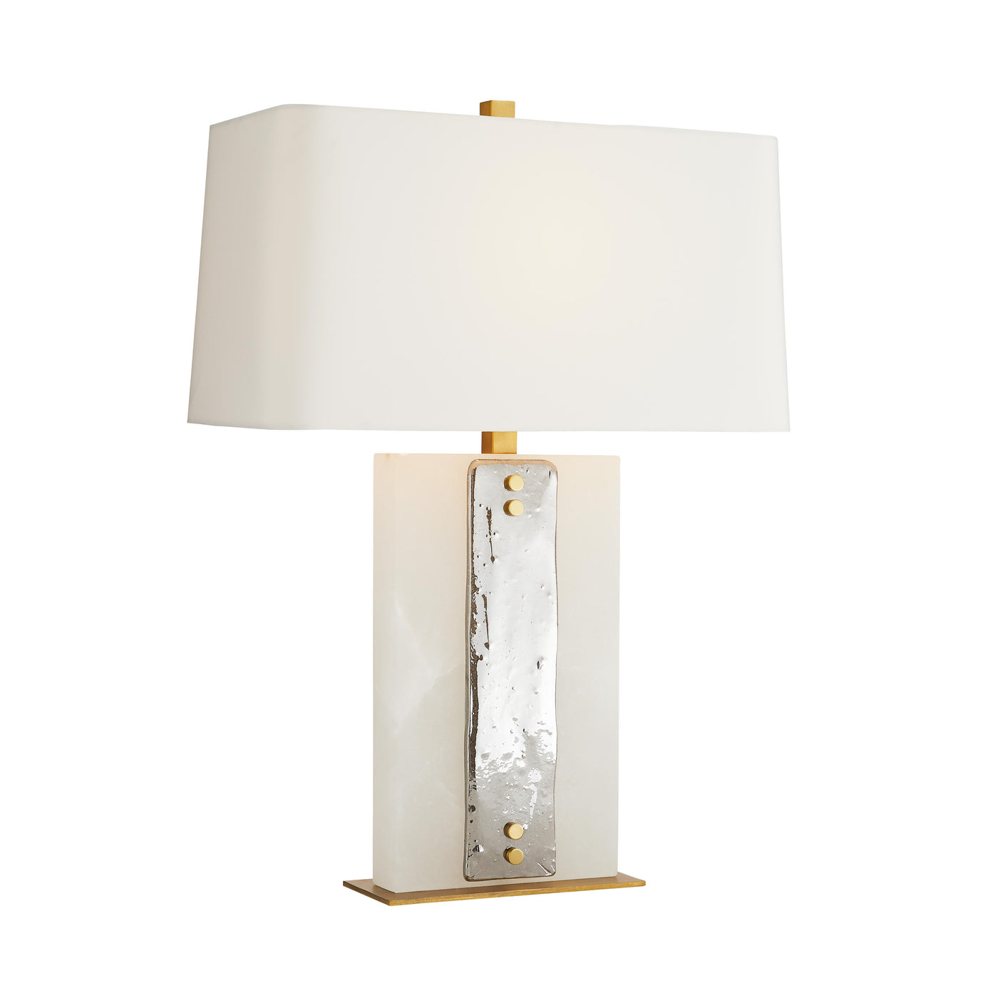 TABLE LAMP SMOKED GLASS WITH MARBLE