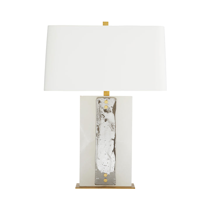 TABLE LAMP SMOKED GLASS WITH MARBLE #51266