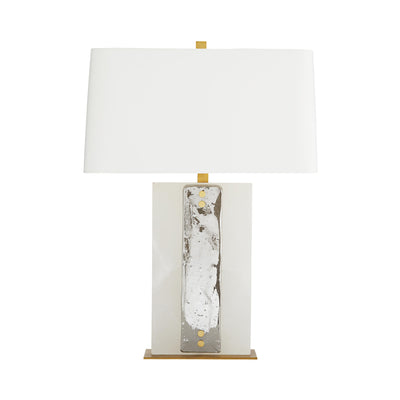 TABLE LAMP SMOKED GLASS WITH MARBLE