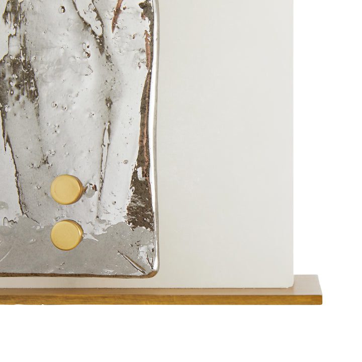 TABLE LAMP SMOKED GLASS WITH MARBLE #51266