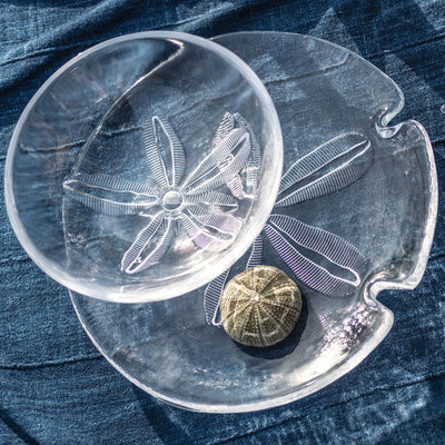 PLATTER GLASS SAND DOLLAR #51333